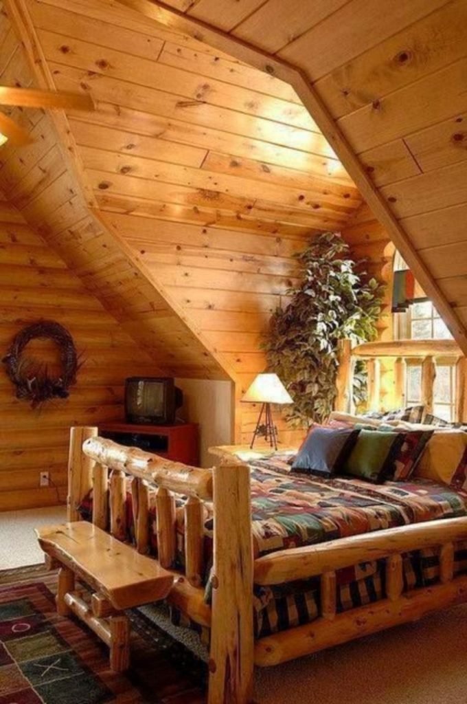 log cabin interior