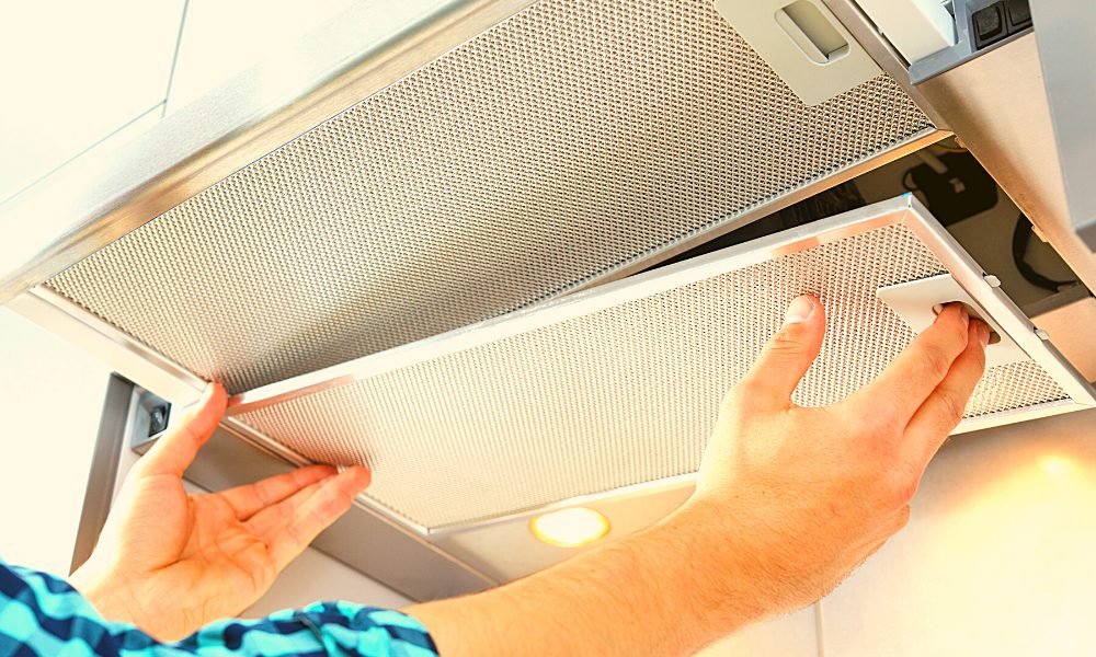 how to clean a range hood filter