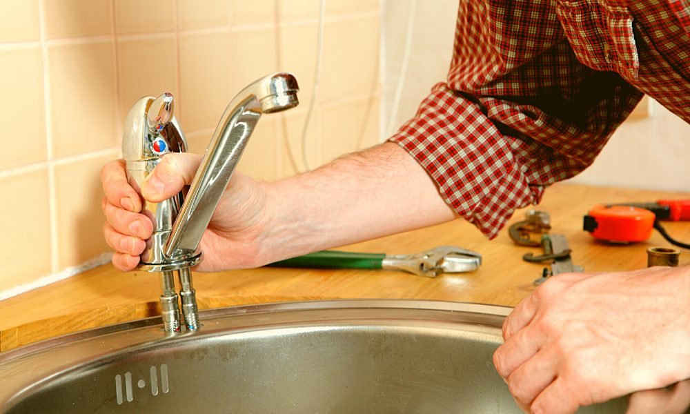 how to install a kitchen faucet without a plumbers