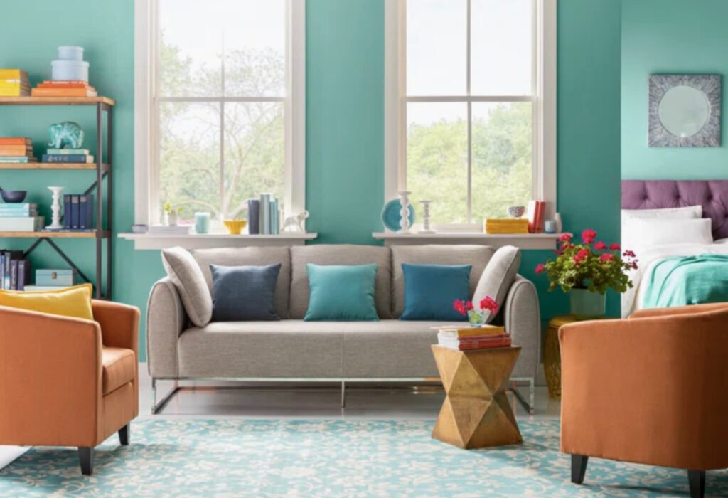 how to add color to a neutral room